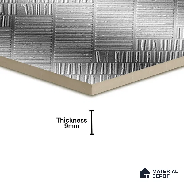 Highlighter Tiles  Tile TL 07255 D Roxy 8002 GLM (Silver) 1 ft x 1 ft Ceramic Matte Finish - 9 mm  | 2 mm Spacer is Mandatory (Sample)